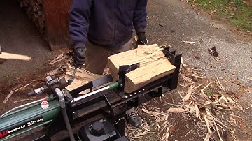 Splitting a Black Locust Tree Log