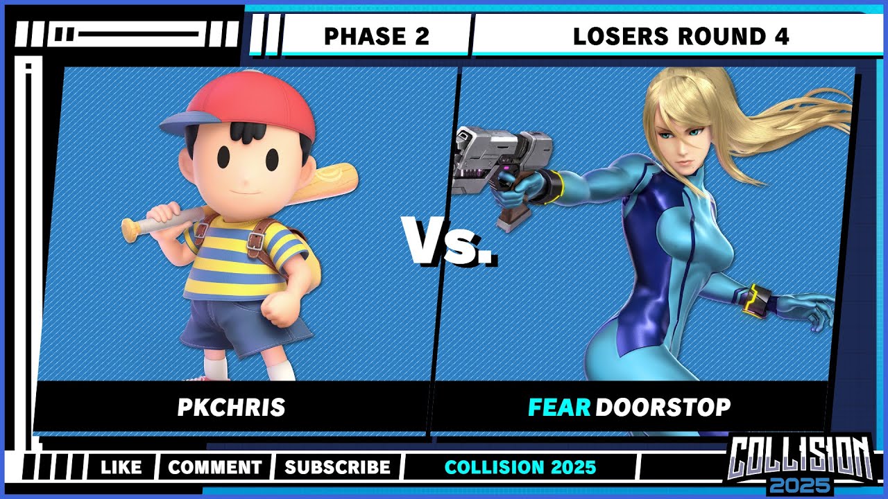 Collision 2025 - Phase 2 - PkChris (Ness) VS Doorstop (Zero Suit Samus) - Ultimate Singles