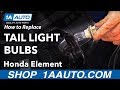 How to Replace Tail Light Bulbs 2003-08 Honda Element