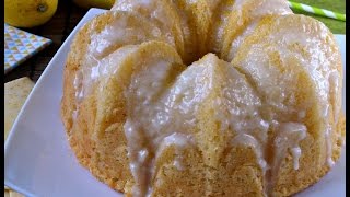 Bundt Cake glaseado de limón y yogurt (Postre Fácil)