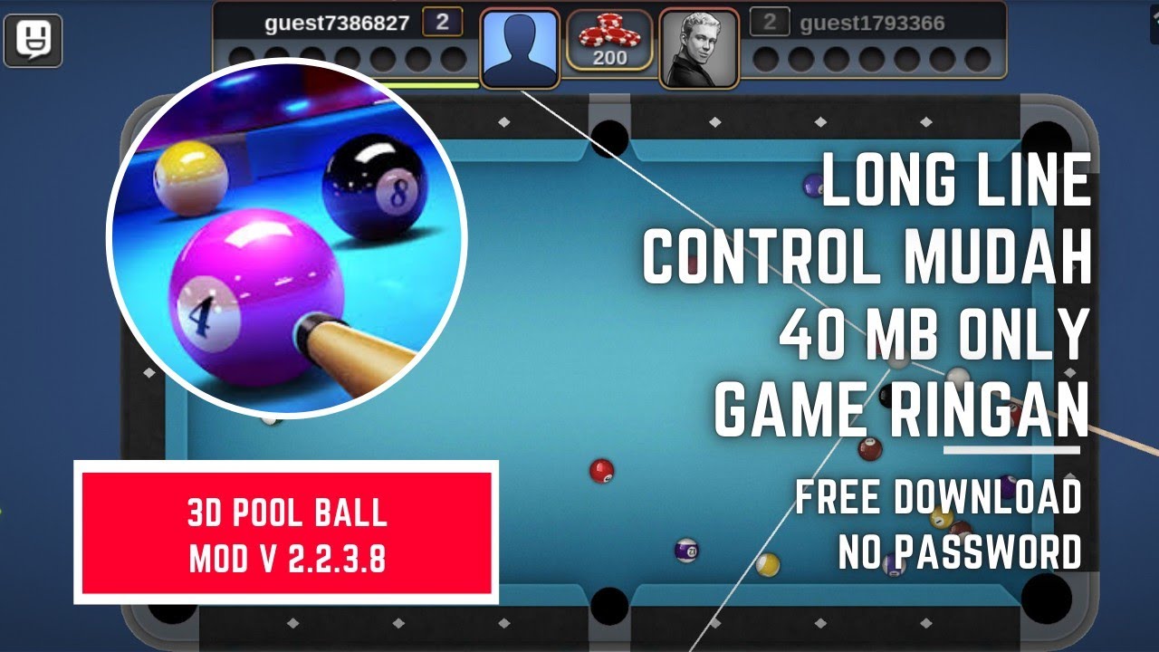 3D Pool Ball 2.2.3.8 Mod Long Line - Free Download No Password
