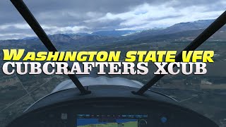 Flying the XCub VFR in Washington State in Microsoft Flight Simulator