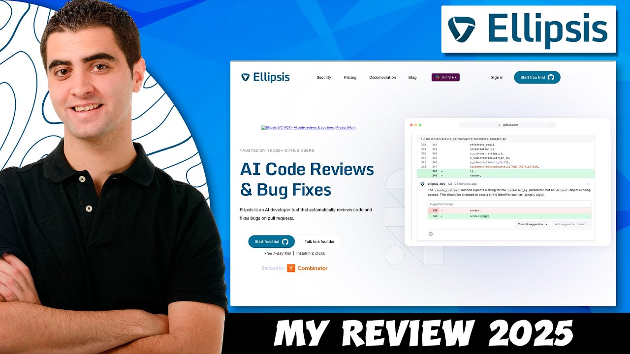 Ellipsis Coding Ellipsis Review - Best Ai For Code Review 2025 I Pros & Cons - YouTube