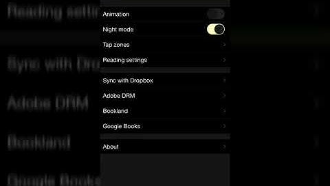 How to enable night mode | Pocketbook Reader for iOS