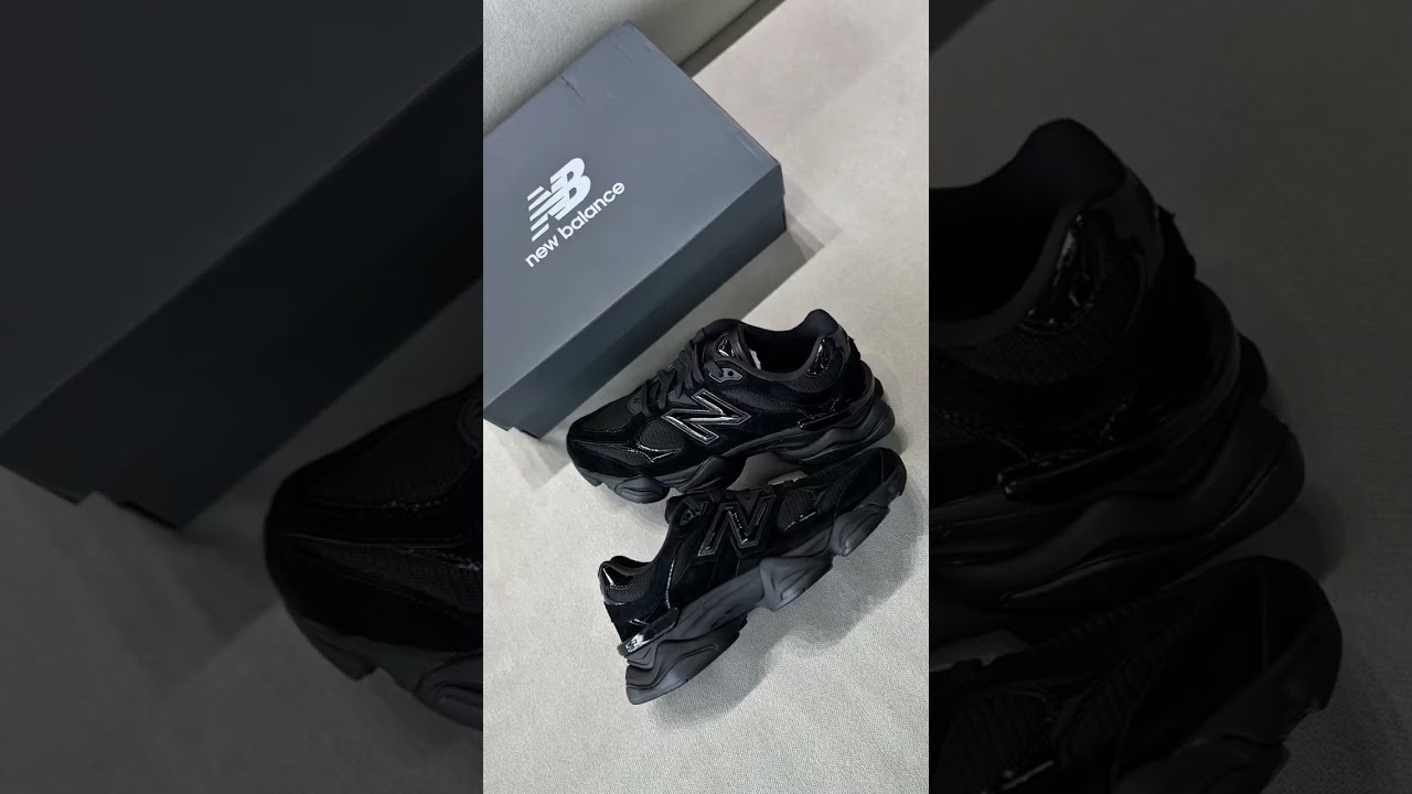 Styling New Balance 9060 Triple Black Patent