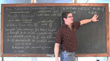 Differentials Tangent Line Approximation Propagated Error Linearization