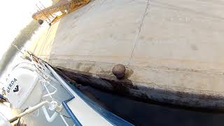 Unberthing without a Bow Thruster (Helmet´s Point Of View & With Voice Commands)