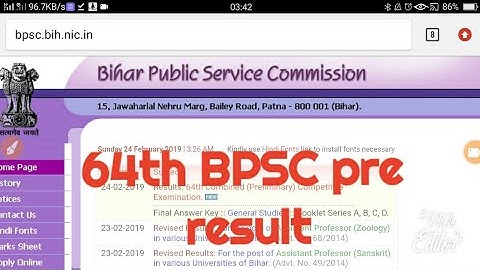 64th BPSC finally (Pre) result out