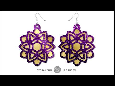 Earrings SVG, Mandala