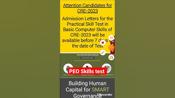 PEO AND JA Skill test date!! Peo and JA important update!!#osssc #peocutoff #peoskilltest