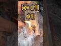 bow drill using bamboo fireboard #primitivefire #survival #firemaking