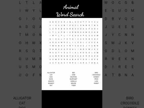 Word searching game | Animals Word Search | Find The Animals Name | word search puzzle