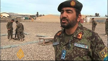 Searching for IEDs with the Afghan army