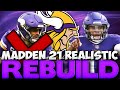 Kellen Mond Minnesota Vikings Realistic Rebuild! Cousins Eventually Gets Released! Madden 21 Rebuild