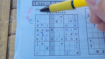 (#4975) Saturday. Letter Sudoku puzzle. Bonus Extra edition. 08-06-2022 Extra part 1 of 3