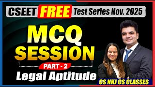 CSEET: Legal Aptitude Test No.-2 | Nov. 2025 Attempt | Contact: 9013878840 #testseries