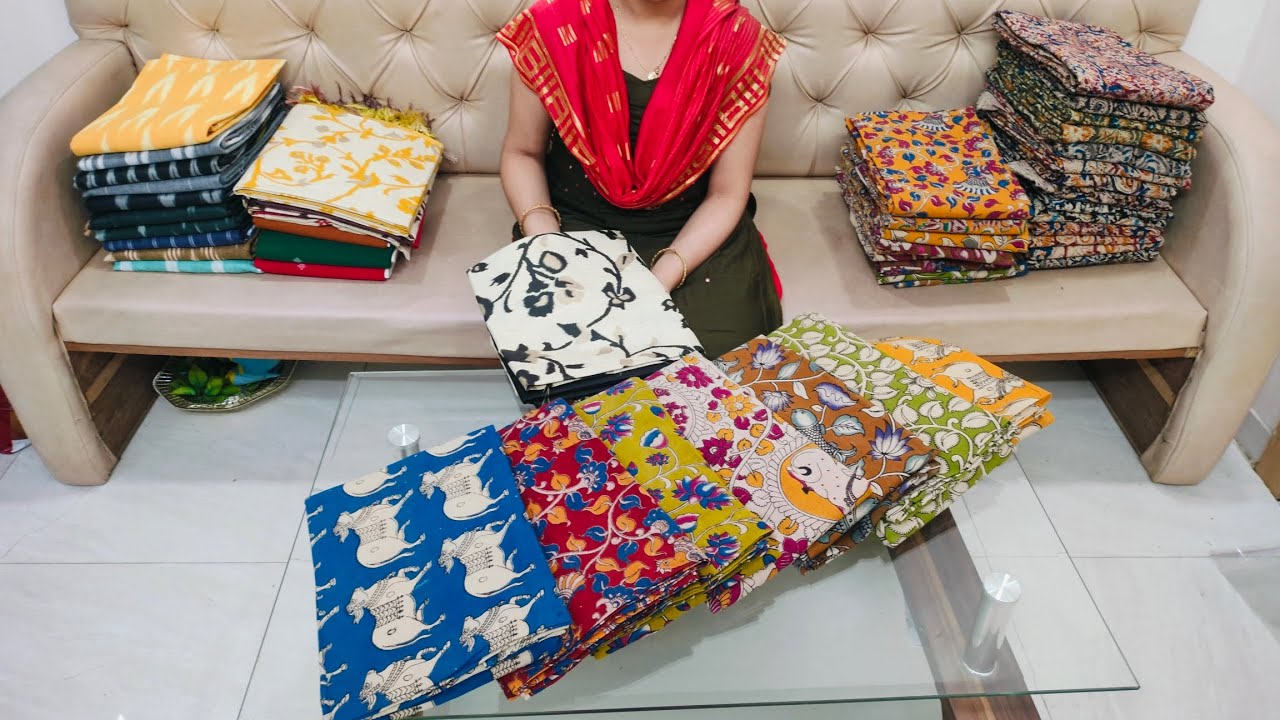 🌹8341904104🌹Pure cotton kalamkari top and duppata sets with free shipping 💐🙏🛍️🎉