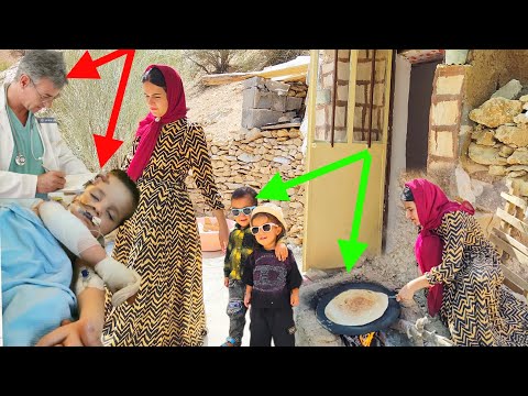 The Suffering Hands Of A Single Mother Treating A Child And Baking Local Bread