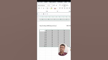 How to Make an omr sheet in excel #excel #tipsntricks #excelshortcuts #omr #omrsheet