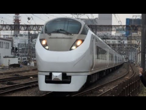 【ジョイント音最高！】E657系K-1編成（651系オマージュカラー）　特急ひたち11号いわき行き　水戸〜勝田駅間通過シーン