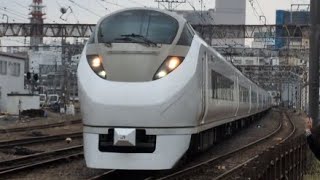 【ジョイント音最高！】E657系K-1編成（651系オマージュカラー）　特急ひたち11号いわき行き　水戸〜勝田駅間通過シーン