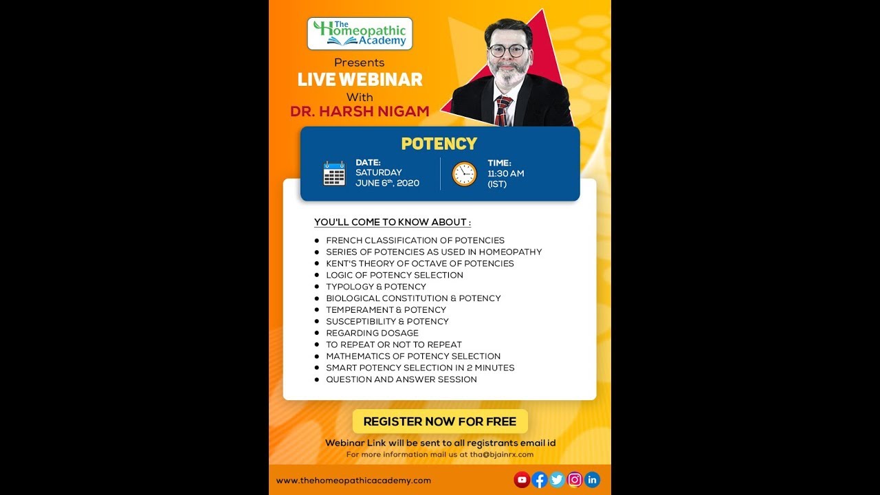 Live Webinar | Dr Harsh Nigam | Potency - YouTube
