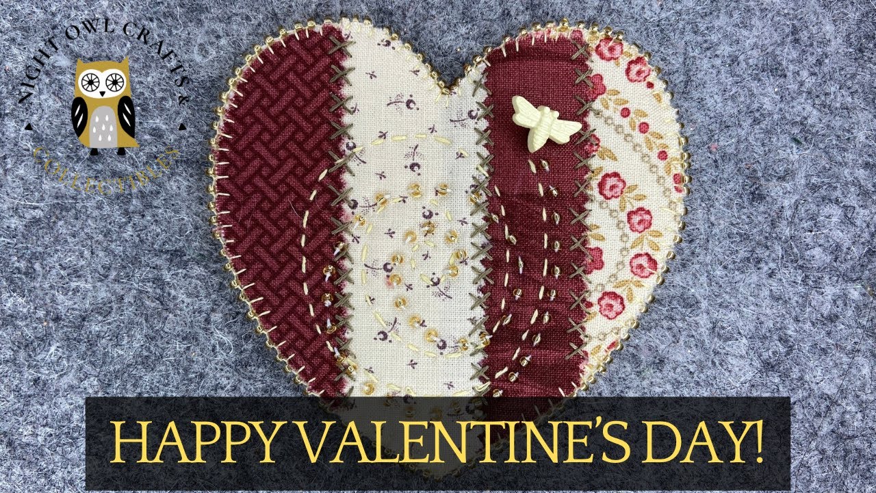 Happy Valentine's Day! Slow Stitch Heart - YouTube