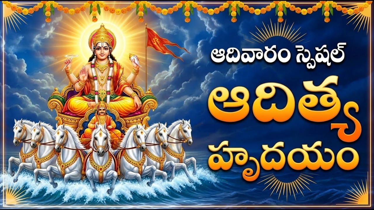 ఆదిత్య హృదయం | Aditya Hrudayam With Telugu Lyrics | Surya Bhagavan Devotional Songs