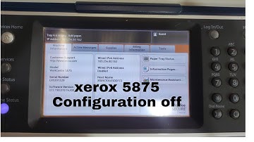 how to Xerox 5855/5865/5875/5890 configuration off | latest video| ghani trader