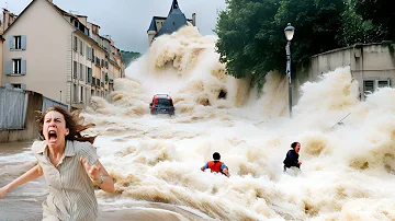 Nature's fury fell on France! Raging storms and floods in Calvados