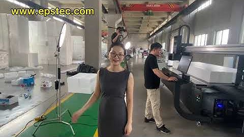 Shooting footage behind testing EPS box printing machine