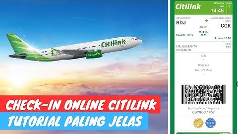 Tutorial Check in Online Web Check in CITILINK
