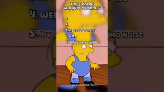 top 5 Ralph wiggum Moments #ranking #youtubeshorts #thesimpsons #cartoon