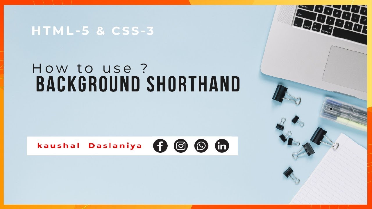 Background Shorthand Property in CSS - YouTube