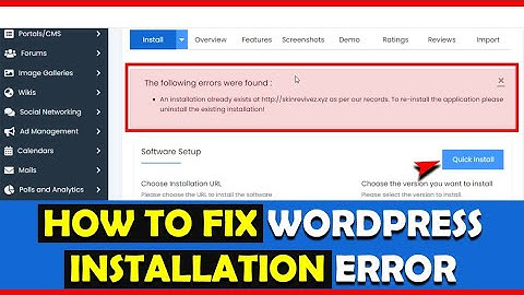 How To Fix An Installation Already Exists At As Per Our Records WordPress