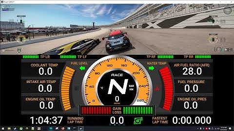 Motec c1812 - RealDash Custom Theme Speed Gauge and Temp Gauge Testing Project Cars 2 Sim Racing