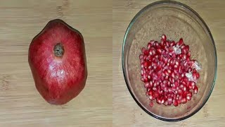 How To Cut Pomegranate Easily In Tamil Deseed Pomegranate In 1 Minute Maazia Kitchen