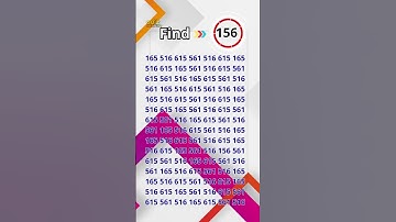Eye Test Challenge: Can You Find the 156? #quizmeplztv #quiztime #quiz