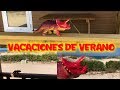 Triceratops de VACACIONES DE VERANO en su casa nueva de la playa y otros vídeos de dinosaurios