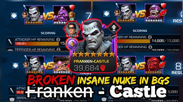 Franken-Castle is Broken in Bgs | 52K+ Pts | Meta Defenders will Cry | Insane Nuke 💥💥💥💥