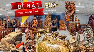 Đột nhập kho tượng gỗ đẹp báo giá 500+ tác phẩm tượng đẹp giá rẻ xưởng đồ gỗ Nguyễn Hồng