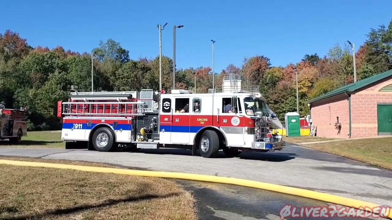 Just some of the antique apparatus lined up at the 5th SMVFA muster in La Plata, Maryland. 10/20/24