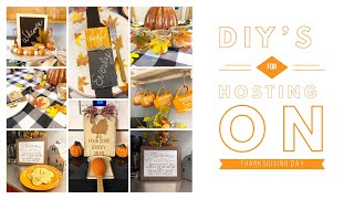 DIY’S FOR THANKSGIVING DAY || THANKSGIVING DAY DIYS IF YOU’RE HOSTING || EASY DIYS FOR THANKSGIVING