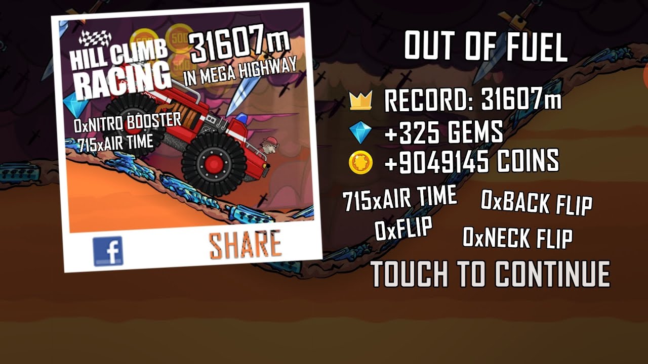 Hill Climb Racing. Fire Truck & Mega Highway — 31607m (18/20 TCL)