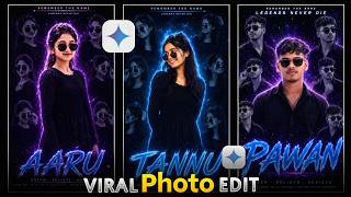 Neon Light AI Photo Editing Prompt | Instagram Trending AI Photo Editing | Google Gemini Trend screenshot 1