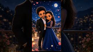 Thane Naa Sagamgaa ❤️ | Romantic Chibi Couple Animation | Telugu Melody AI Video