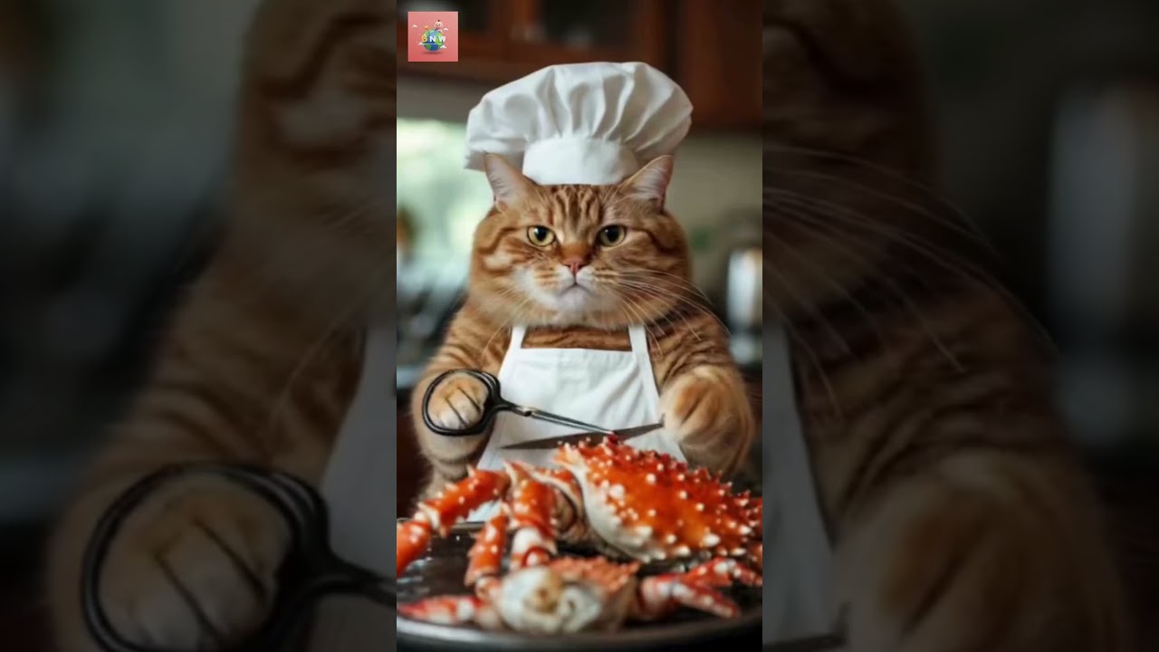 Mèo nấu ăn | Funny - Baby & New WorldView