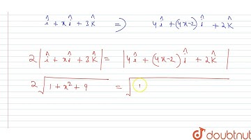 The vector hati+xhatj+3hatk is rotated through an angle theta and doubled in magnitude then it b...