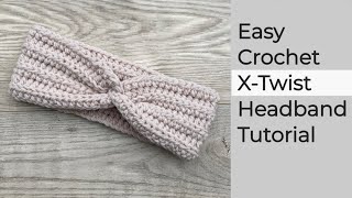 EASY Crochet Twisted Headband  Crochet Headband For Beginners