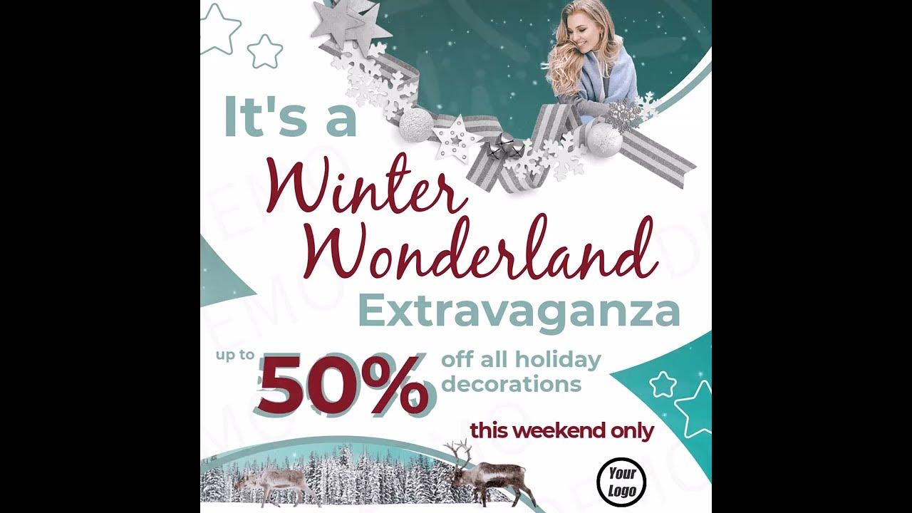 Camtasia 2022 Template Winter Wonderland Promo for the holidays YouTube